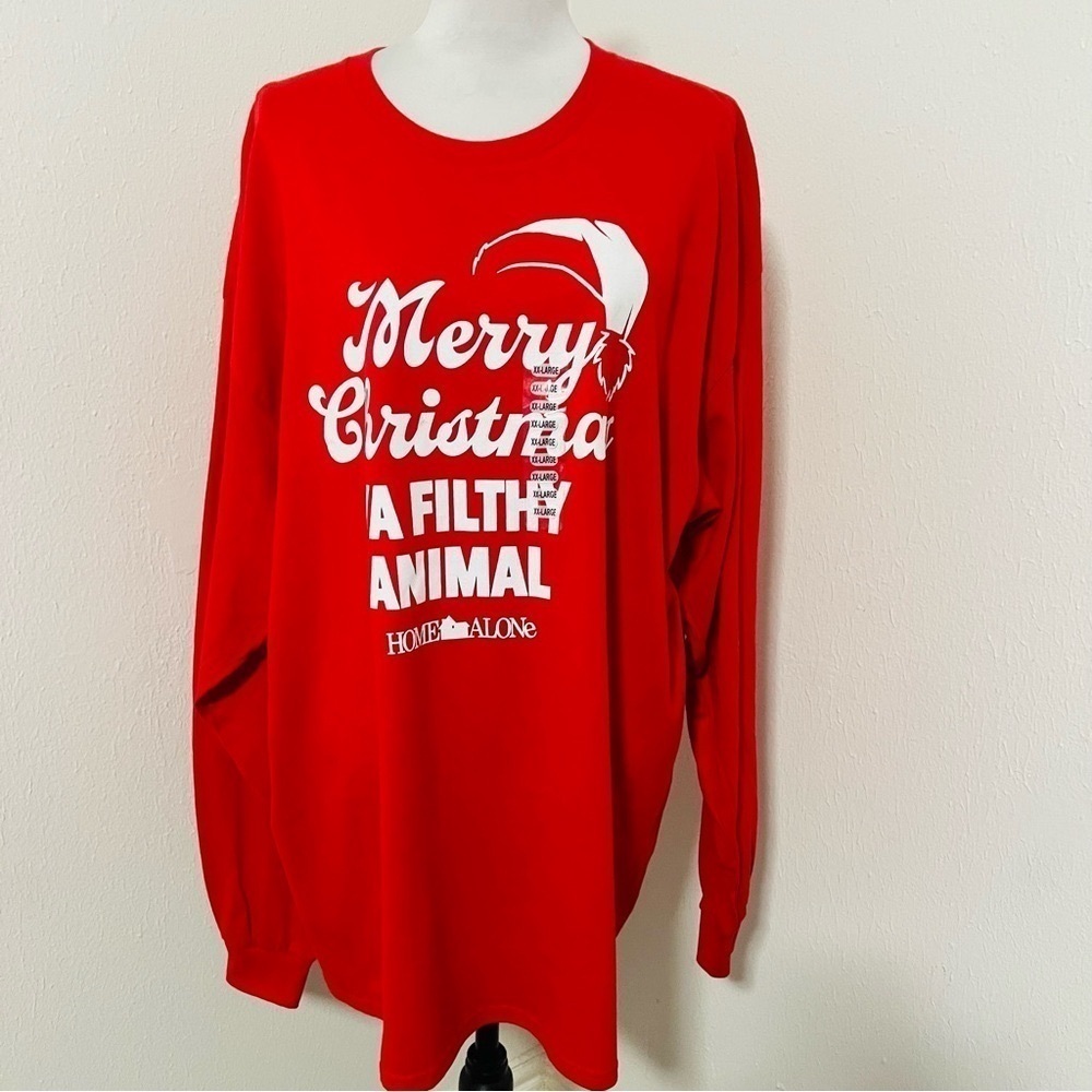 Home Alone 20th Century Studio Men’s XXL “YA FILTY ANIMAL” Long Sleeve Shirt NWT